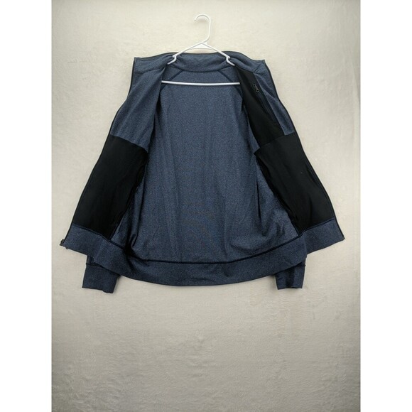 Lululemon Full Zip Post Session Jacket Large Blue With Black Chest - Picture 2 of 11